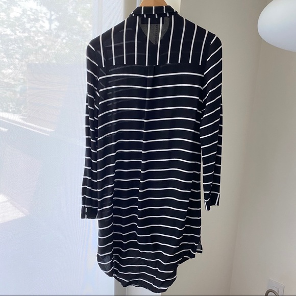 MINKPINK Black and White Striped Tunic in XS - Picture 2 of 4